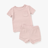 Ribbed Short Set | Blush